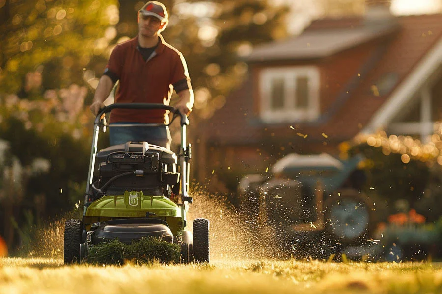 best cordless lawn mower with battery and charger